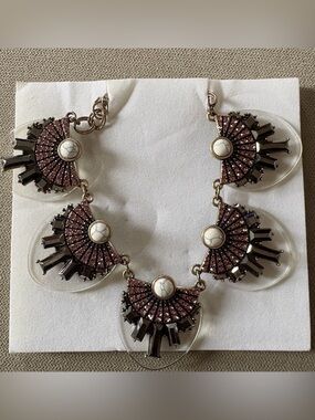 Women’s Pink Fan Statement Necklace by mark.